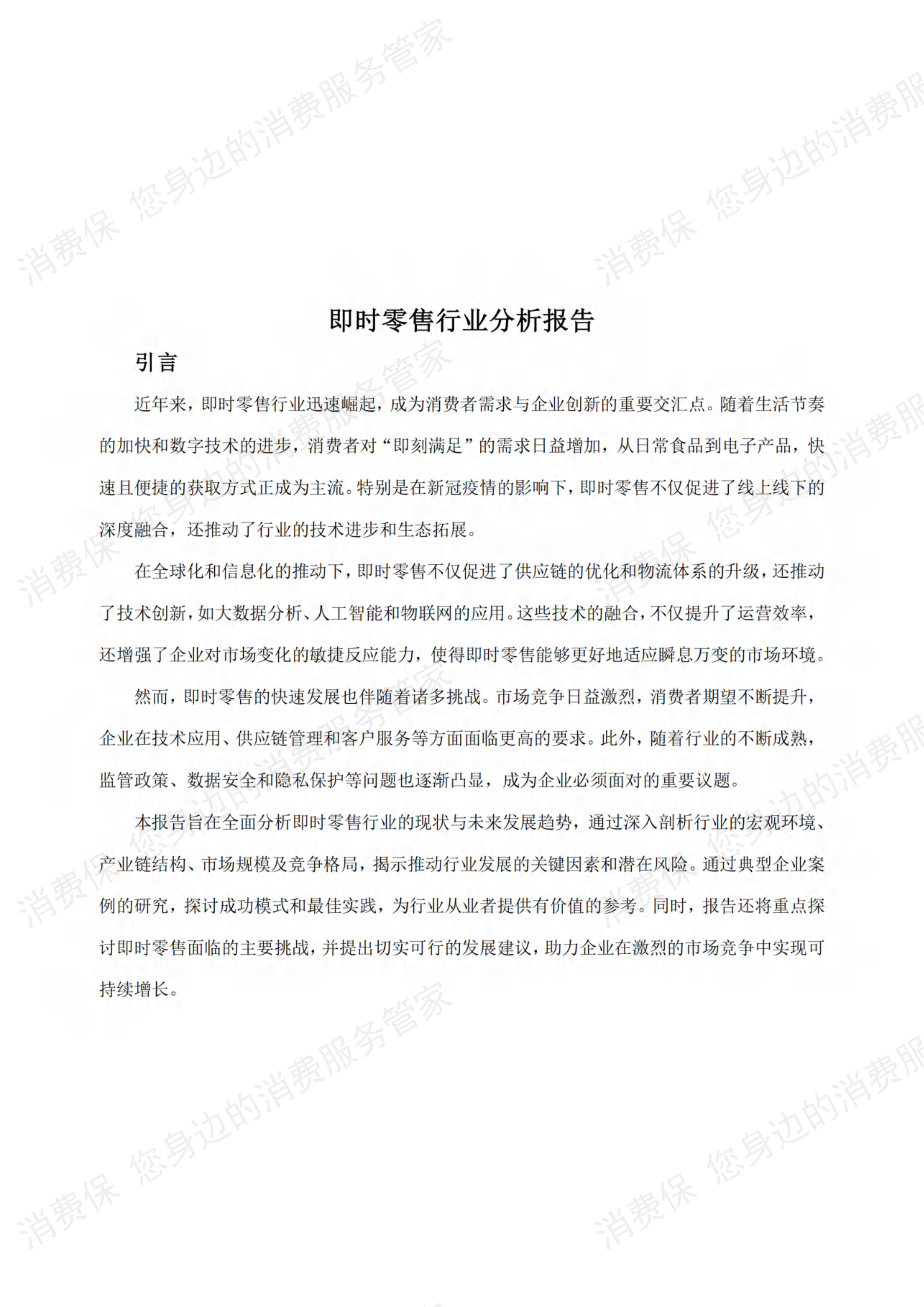 即时零售行业研究报告